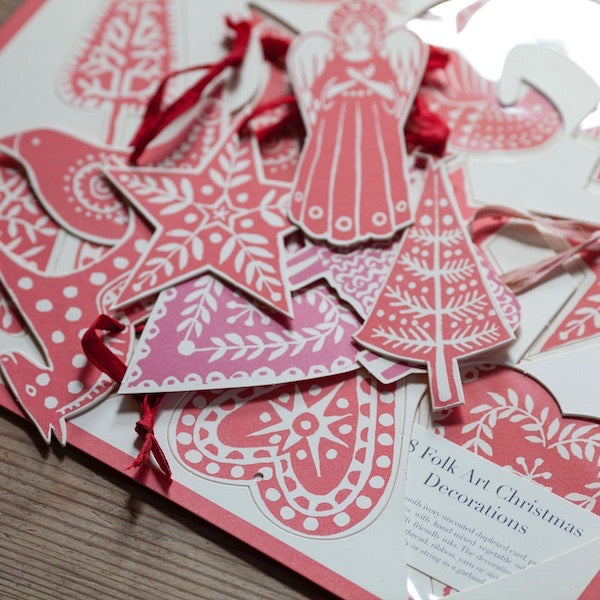Cambridge Imprint Folk Art Christmas Decorations