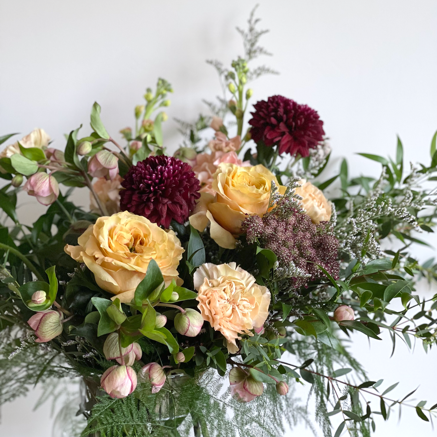 A close up of a Mother's Day bouquet of flowers