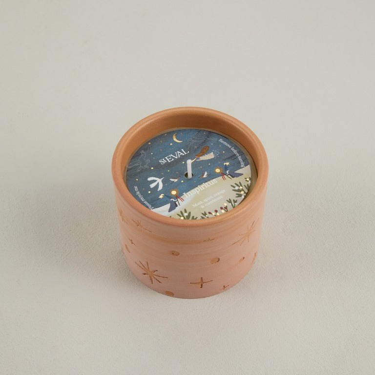 Star Gazy Pot Candle, Terracotta