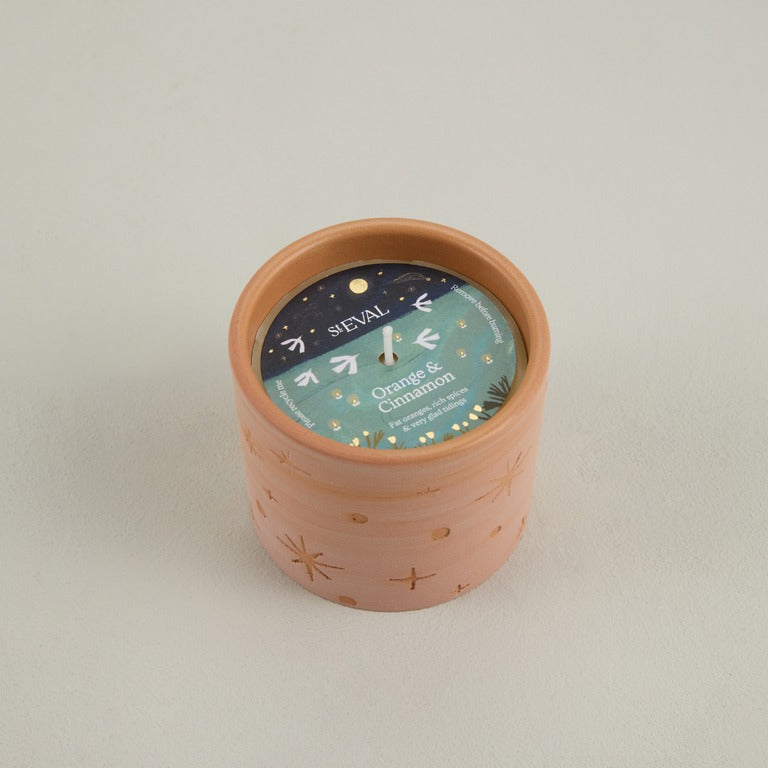 Star Gazy Pot Candle, Terracotta