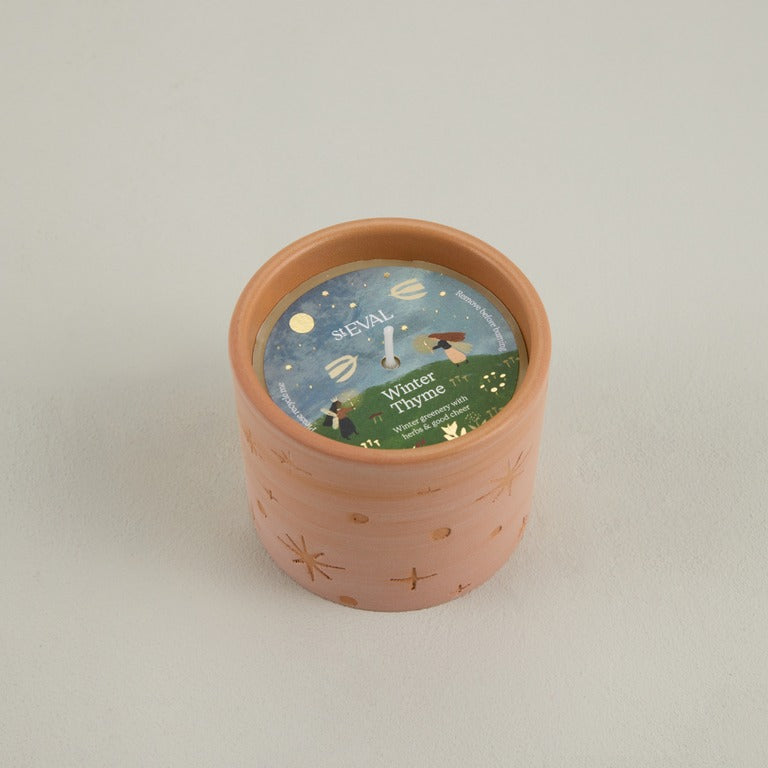 Star Gazy Pot Candle, Terracotta