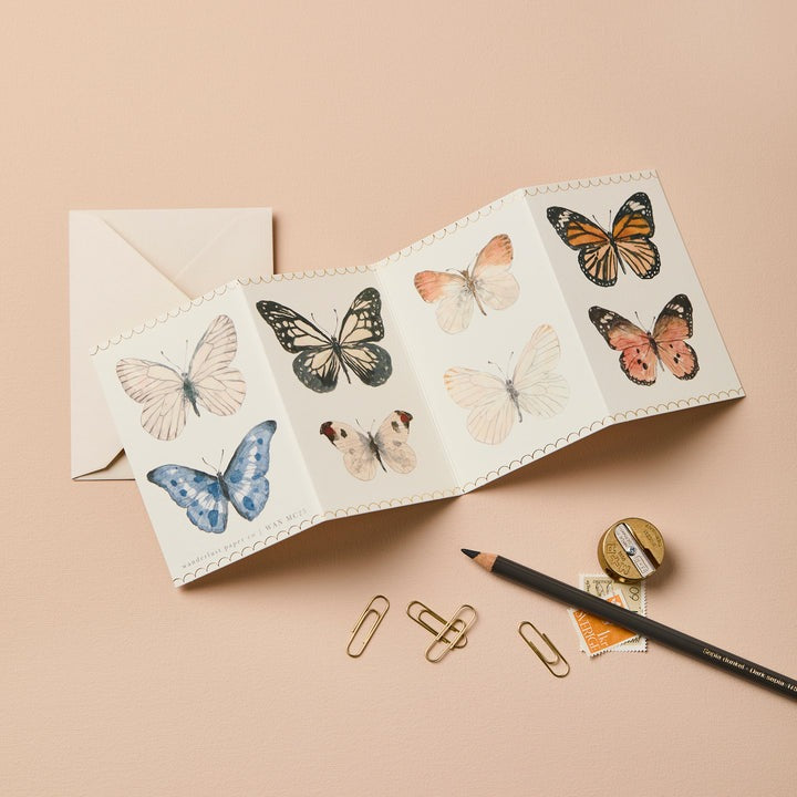 Wanderlust Paper Co Butterfly Folding Mini Card
