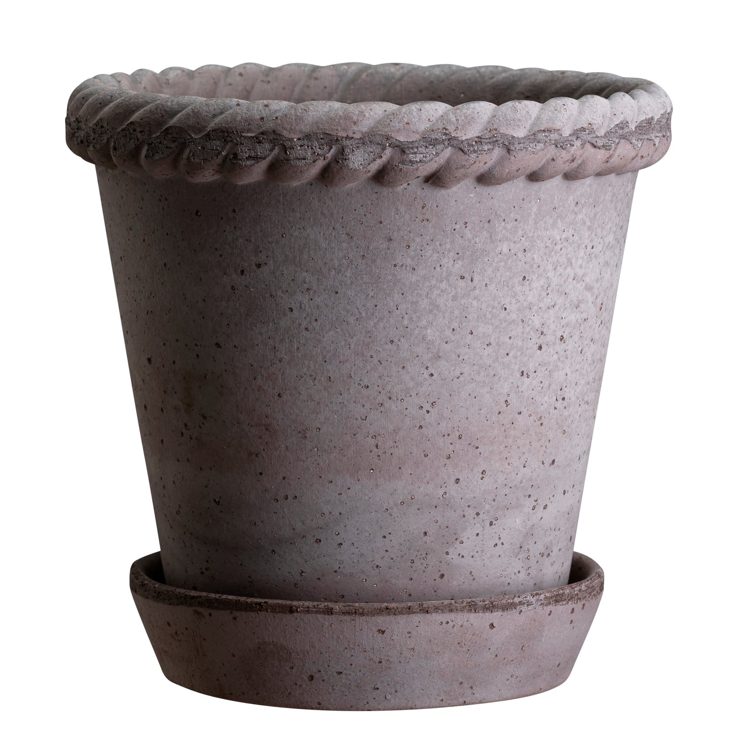 Emilia Pot & Saucer Grey