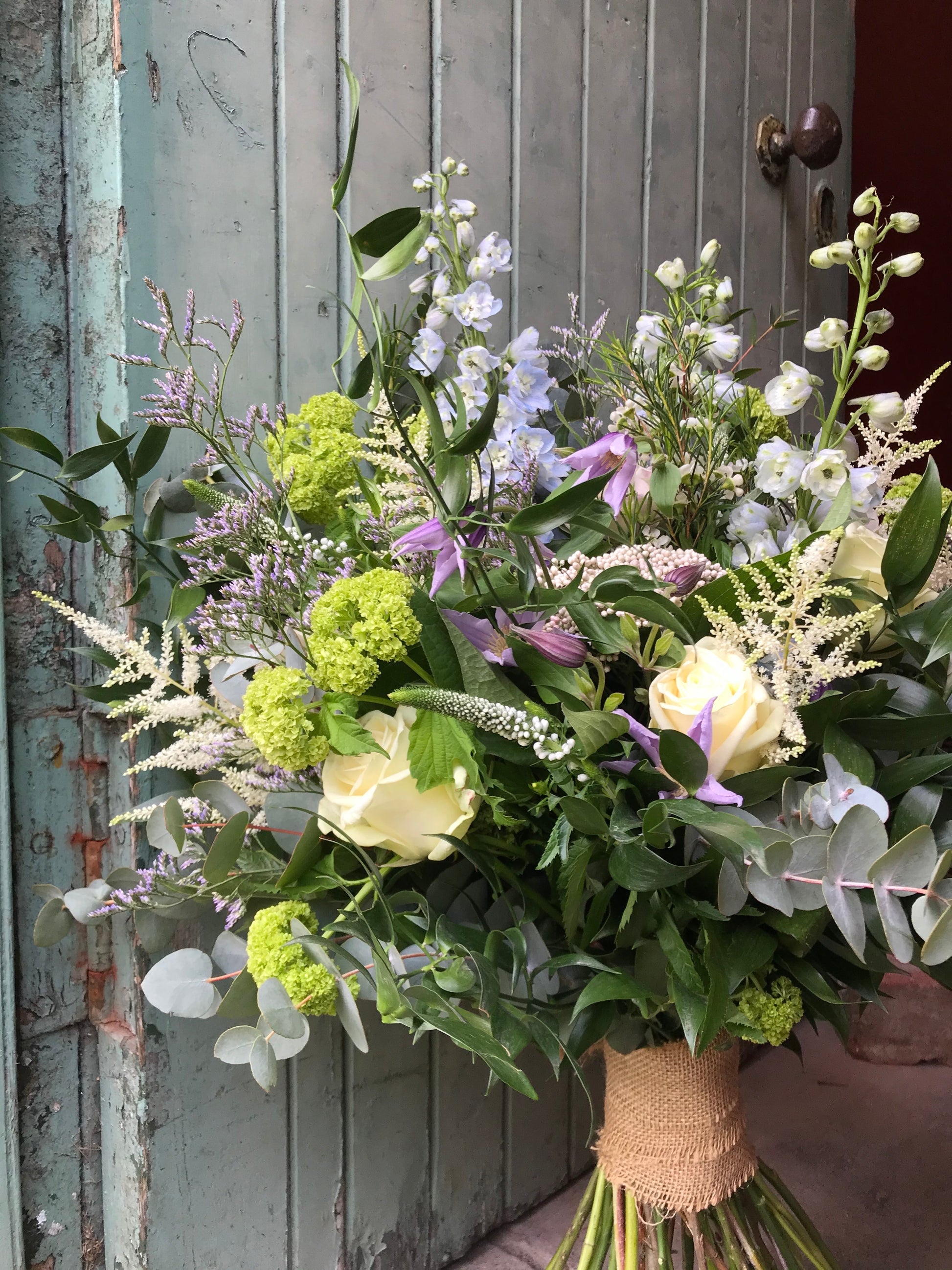 A sheaf of funeral flowers