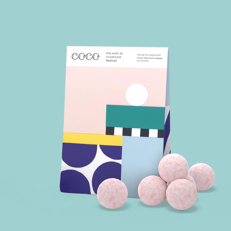 Coco Pink Marc de Champagne Truffles