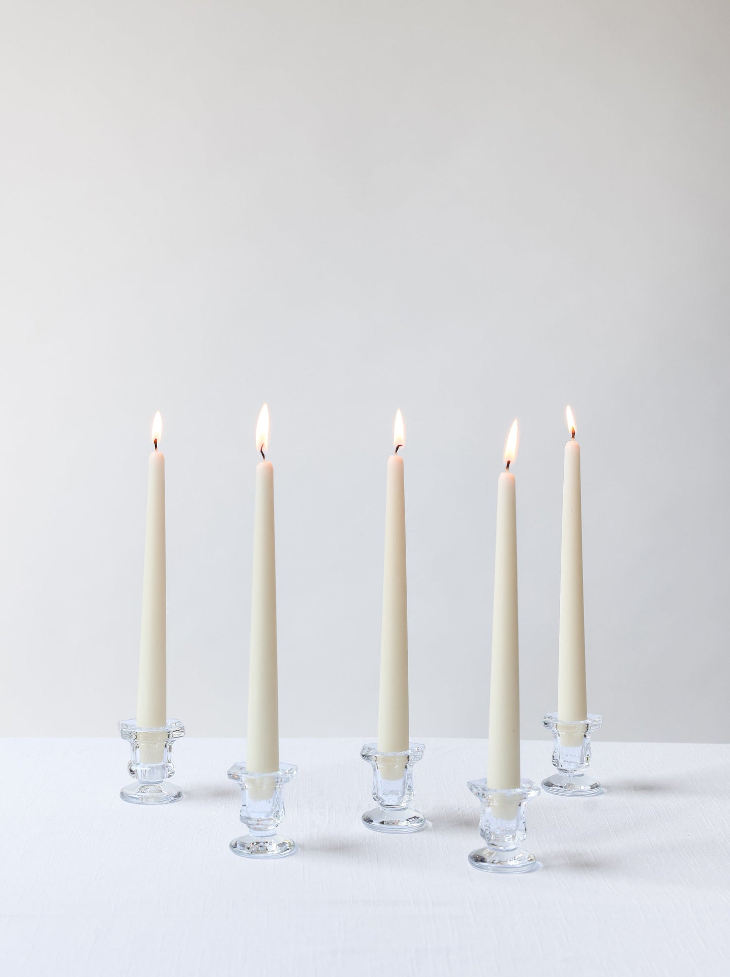 Dinner candle in glass holder
