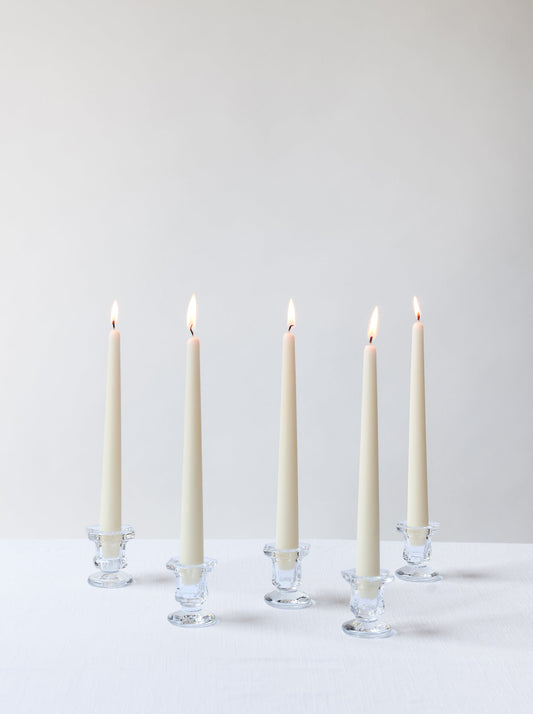 Dinner candle in glass holder
