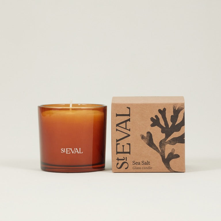 Candle in Amber Glass