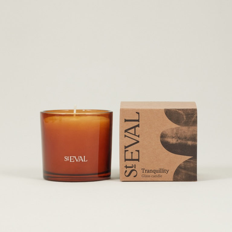 Candle in Amber Glass