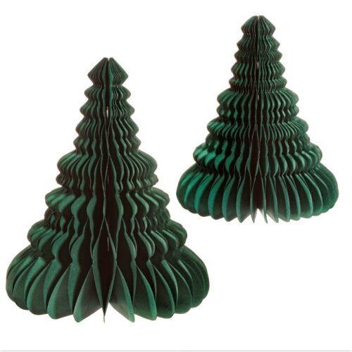 Paper Honeycomb Christmas Trees -set of 2